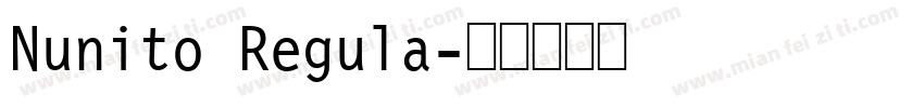 Nunito Regula字体转换